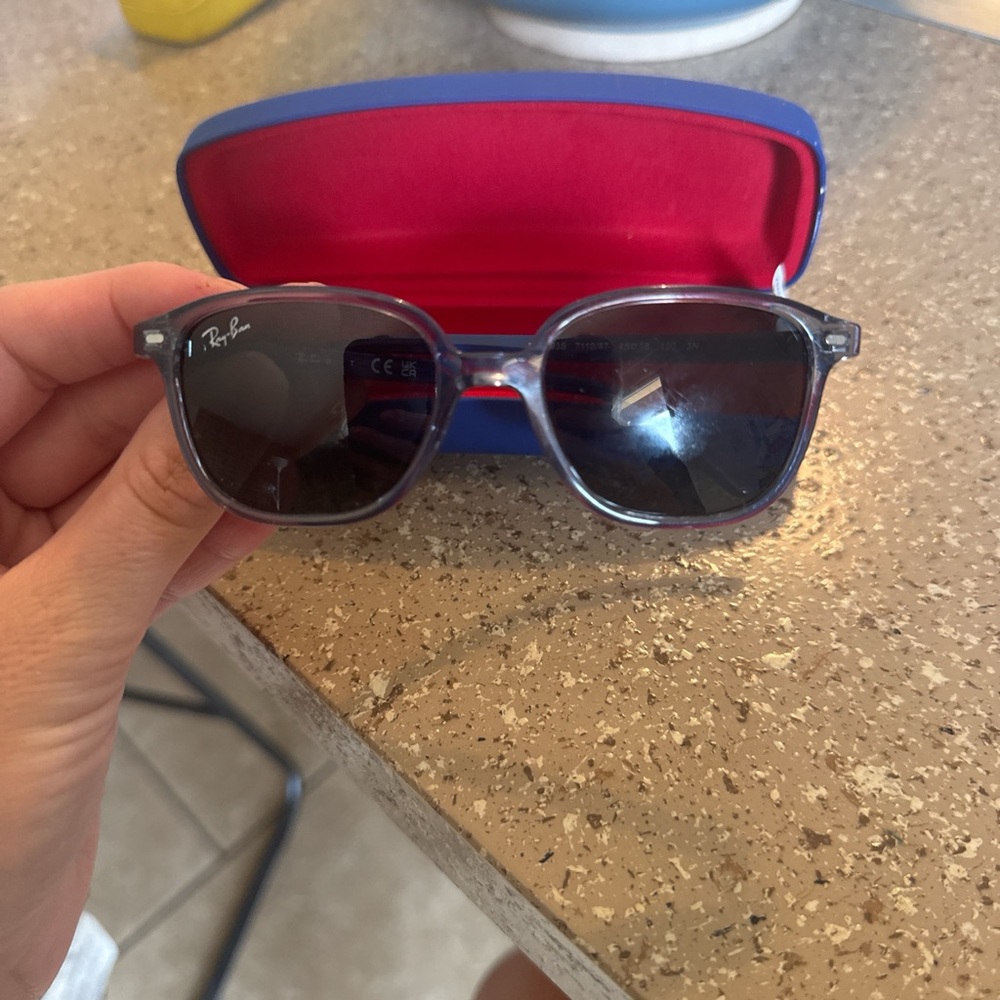 Toddler blue Ray-Ban sunglasses